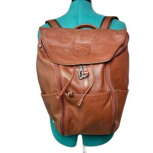 Wool & Oak Premium Leather Goods Cognac Backpack Excellent Condition